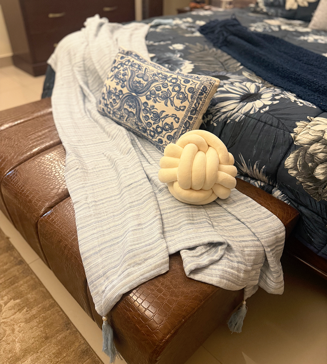 Duck Egg Blue Throw - Image 2