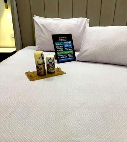 Diamond Whisper Cotton Satin Bedsheet Set